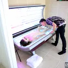 Danni Rivers in 'Stepbro Creeps On Tanning Stepsis'